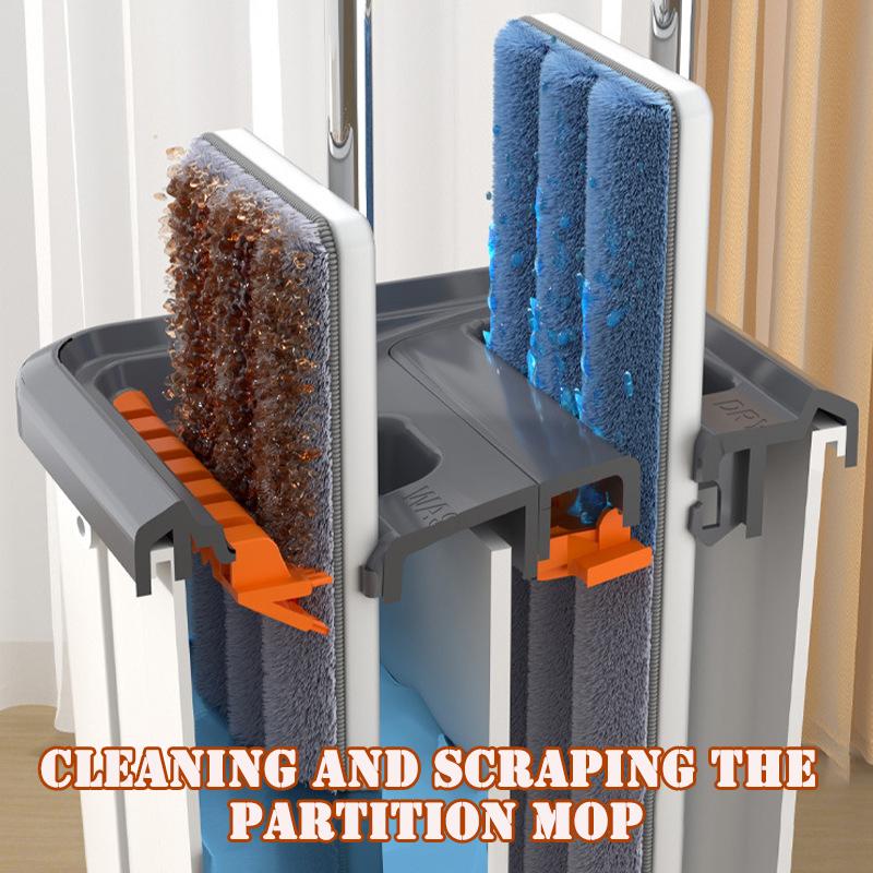 Household Large Flat Mop Floor With Bucket,360° Rotatable Cleaning Mop for Wash Floor,Home Labor-Saving Mopping Tool for Kitchen