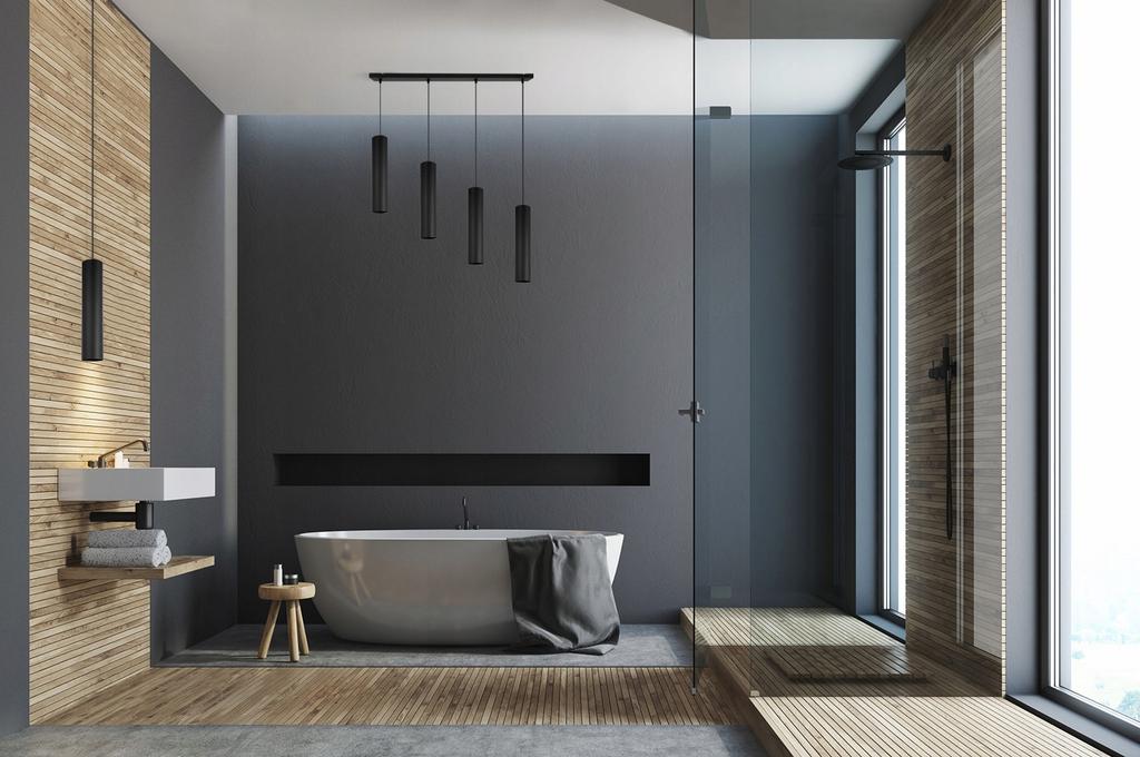 MODERN CEILING HANGING LAMP BLACK LED LAMP