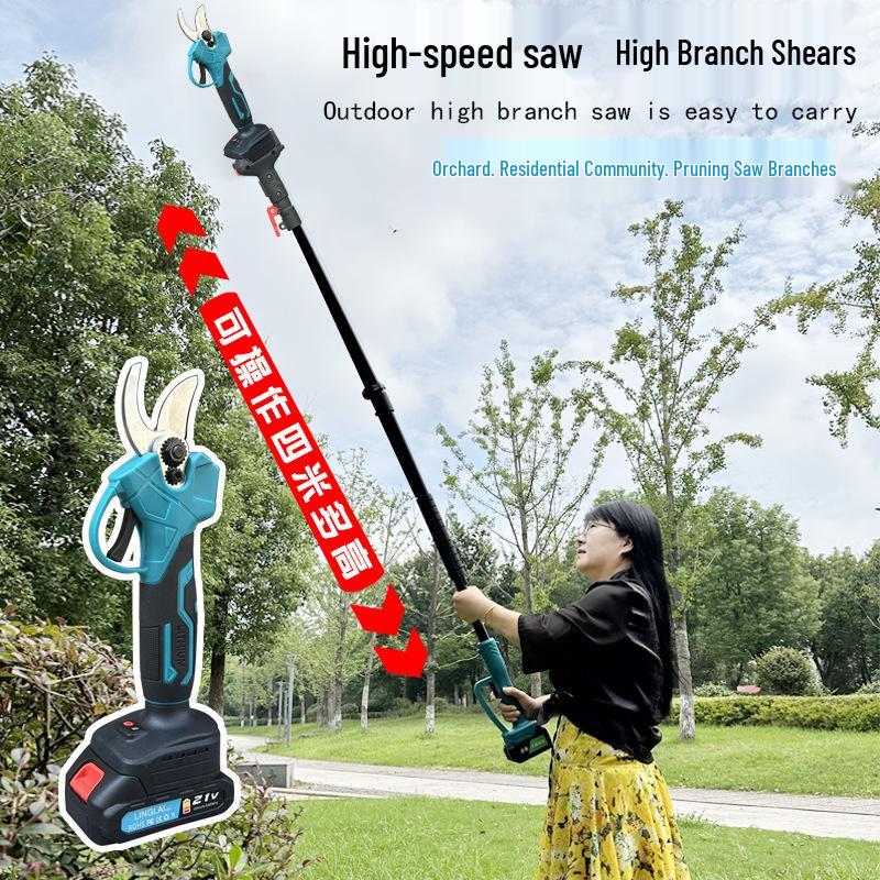 Divine Tool Telescopic Electric Pruning Saw with Lithium Battery for High Branches and Fruit Trees.