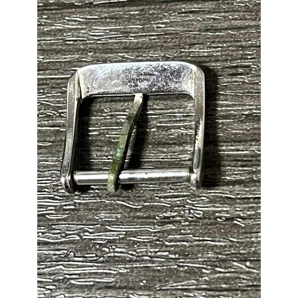 Used LONGINES Watch Buckle Silver Color Logo Engraved 414mm
