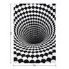 Optical Illusion Black and White Scales Houndstooth Black Hole Vortex Throw Blanket Hairys Kid'S Blankets