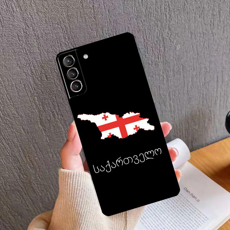 Georgia Flag Case For Samsung Galaxy S21 S20 FE S22 S23 Ultra Note 20 S8 S9 S10 Note 10 Plus Cover Shell