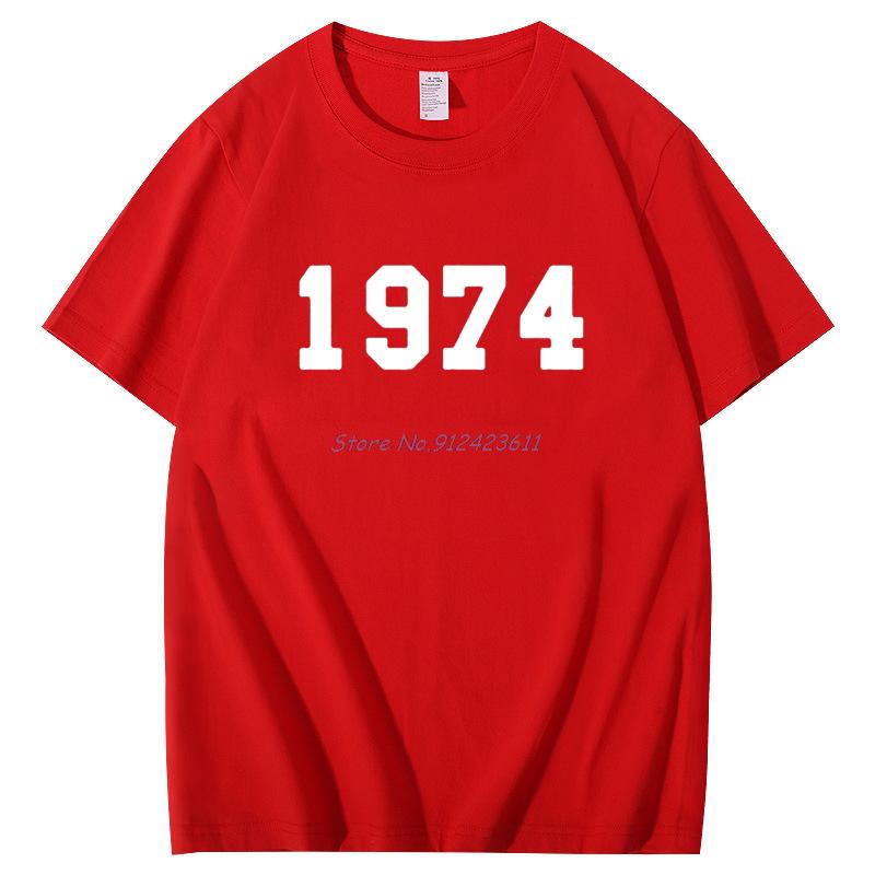 1974 Birthday Present Summer T Shirt For Men Short Sleeve Tshirt Cotton Tees Tops Graphic T Shirts Mens Clothing