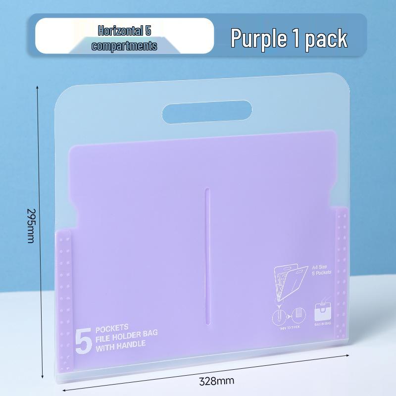 A4 Transparent Accordion Document Storage Bag