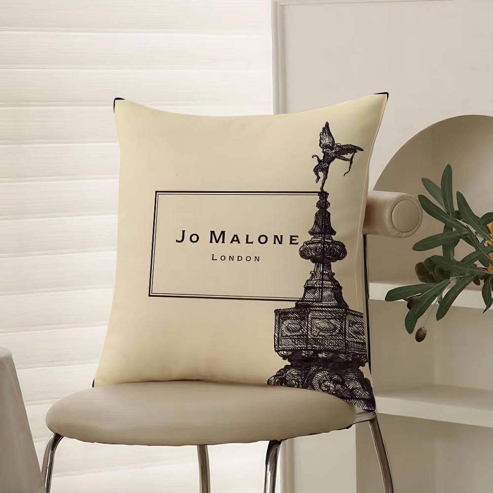 High-end Fragrance Design Print Jo Malone-A Pillow Case Comfort Sofa Bed Silky Elegant Invisible Zipper Decorative Cushion Cover