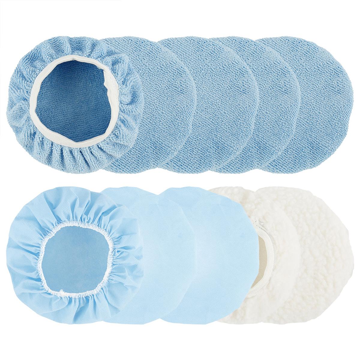 

10Pcs 9-10Inch Car Polishing Pad Auto Soft Microfiber Bonnet Polisher Soft Wool Wax Wash Buffer Cover Cleaning Tools Accessories