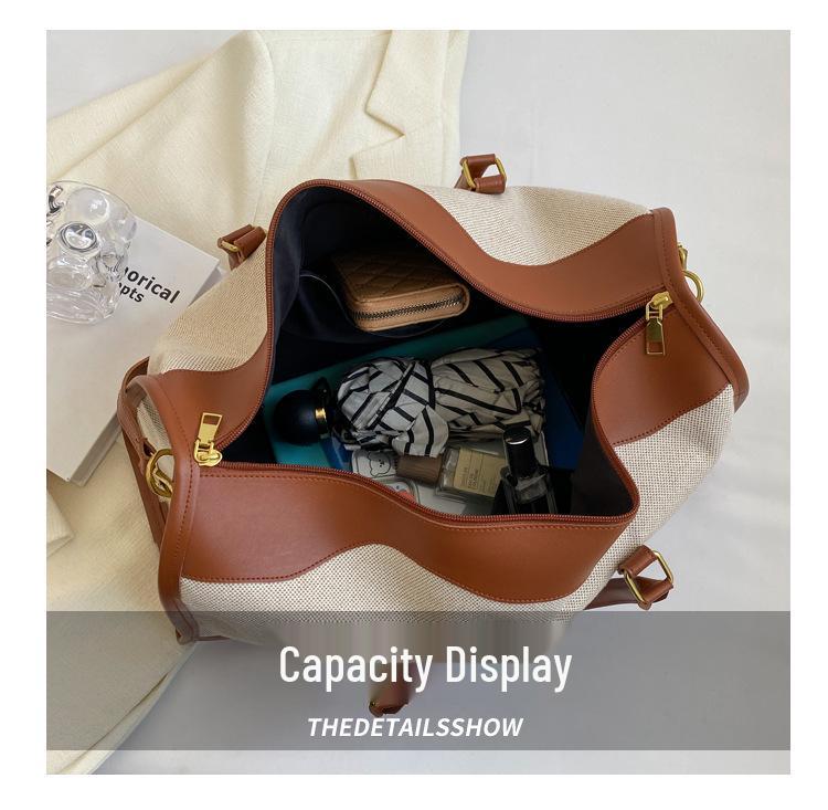 2024 Women's Fashionable Canvas Crossbody Tote - Stylish, Large Capacity for Commutes