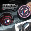 For BMW 2pcs Silicone Car Anti-Slip Water Cup Pads Durable Car Cup Holder Mat Performance X1 X3 X5 E39 E46 E90 F20 E60 F30 M3 M5