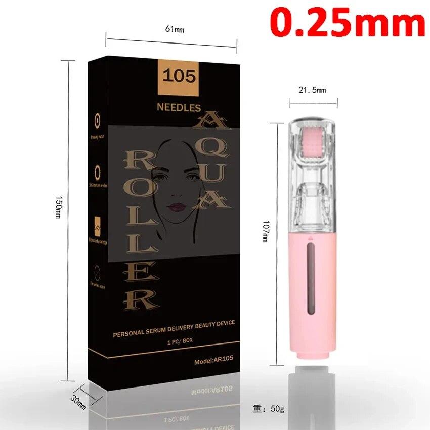 105 Pins Derma Microneedle Roller Beard Growth Beard Hair Growth 0.25mm/0.3mm Titanium Needle Beautify Lip Treatment Skin Care