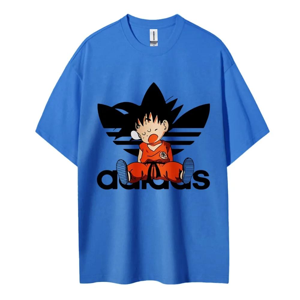 Dragon Ball Son Goku Pánské a dámské tričko s krátkým rukávem Stejné Pohodlné Krátký rukáv Párové Ležérní Krátký rukáv Populární Top