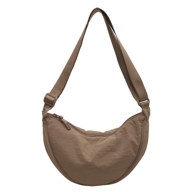 Solid Color Nyl Women's Travel Crossbody Bag Simple Female Hobos Shoulder Bags Casual Outdoor Phe Pouch Handbags Girls Purse