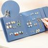 1PC PU Leather Ear Stud Storage Bag Multi-layer Jewelry Finishing Storage Organizer Book Type Storage Bag For Earrings Rings
