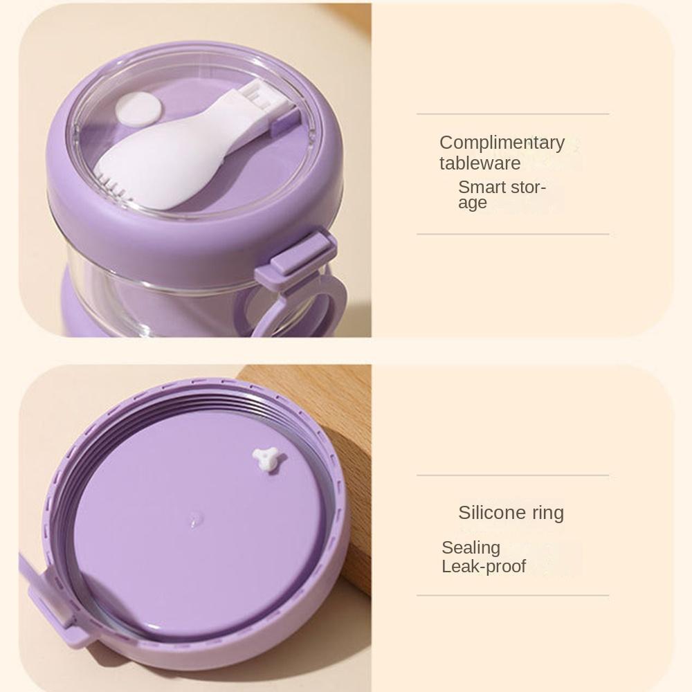 Large Capacity Overnight Oats Jars With Lids and Spoons Cereal Storage Can New Yogurt Containers