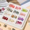 5Pcs Colored Glaze Flower Shape Bead Pendant For Jewerly Making DIY Necklace Bracelet Accessory