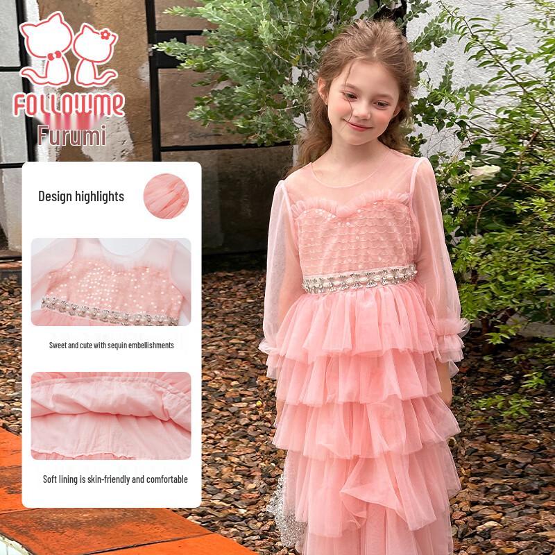Girls  Sequin Mesh Princess Dress 120