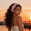 1pz Cerchietto Fiori all'Uncinetto Monocolore, Cerchietto Fiori Monocolore Bohemien, Elastico per Capelli Moda Donna, Accessorio per Capelli Cerchietto Morbido in Poliestere