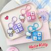 New Creative Four-Grid Electronic Button Sound Keychain Pendant Decor Cartoon Anime Figure Minecraft
