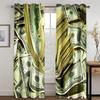 Money Golden Coin US Dollars On Sale Windowpane Drapes Drapes Blinds for Kids Bedchamber Livingroom Space Kitchen Door Household Decoration 2Pieces
