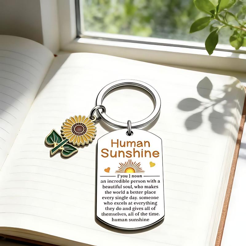 Roestvrij Stalen Sleutelhanger Zonneschijn Margriet Zonnebloem Hanger Sleutelhanger Voor Ouder Leraar Roestvrij Stalen Sleutelhanger Zonneschijn Margriet Zon