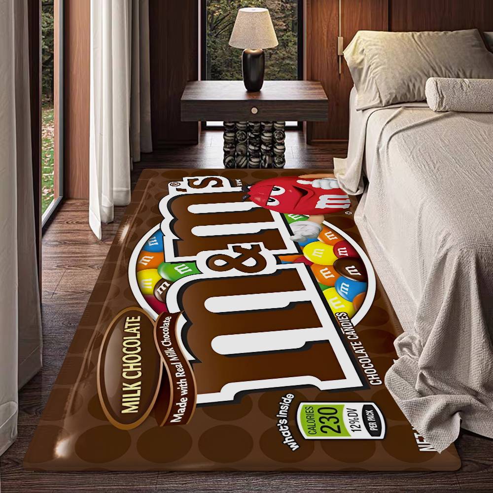 Carpet M&M Candy Snacks Kitchen Mat Kids Room Bedroom Decoration Balcony Anti-Slip Doormat Living Room Alfombra