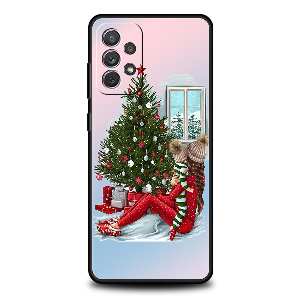 

New Year Merry Christmas Silicone Case For Samsung Galaxy A32 A52 A13 A22 A72 A51 A71 A41 A11 A31 A21S Luxury Phone Cover Shell samsung a32 4g