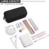 Stylish Large Capacity Pencil Case for Men - Durable and Simple Office Stationery Storage Bag
