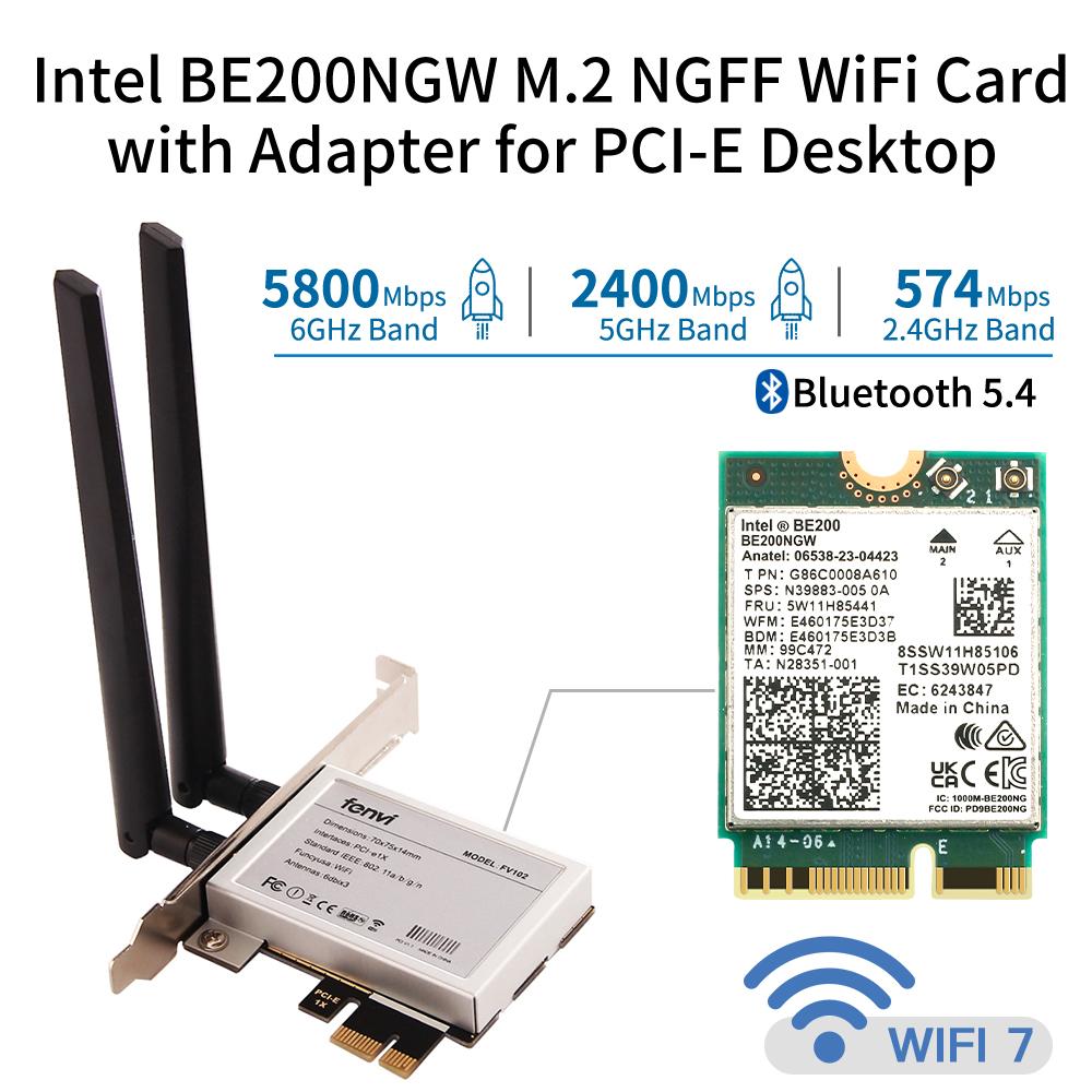 M.2 2230 WiFi Card PCIE Converter Adapter - Compatible with AX200/AX210/MT7922, for PC/Desktop Wireless Card Conversion