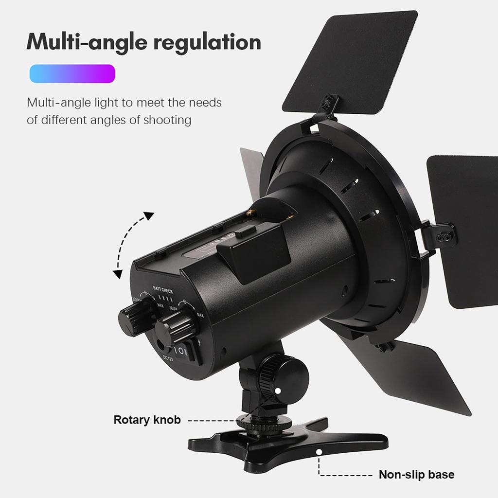 12W RGB Photography Light Bi-color LED Light 128pcs LED Bds 3200K-5600K Dimmable 5 Scene Effects Support /NP Series Battery Powered with Metal Barnd