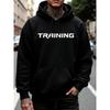 English Print Premium Hoodie,Soft & Skin-Friendly with Adjustable Drawstring Hood, Versatile Casual Style for Year Round Wear