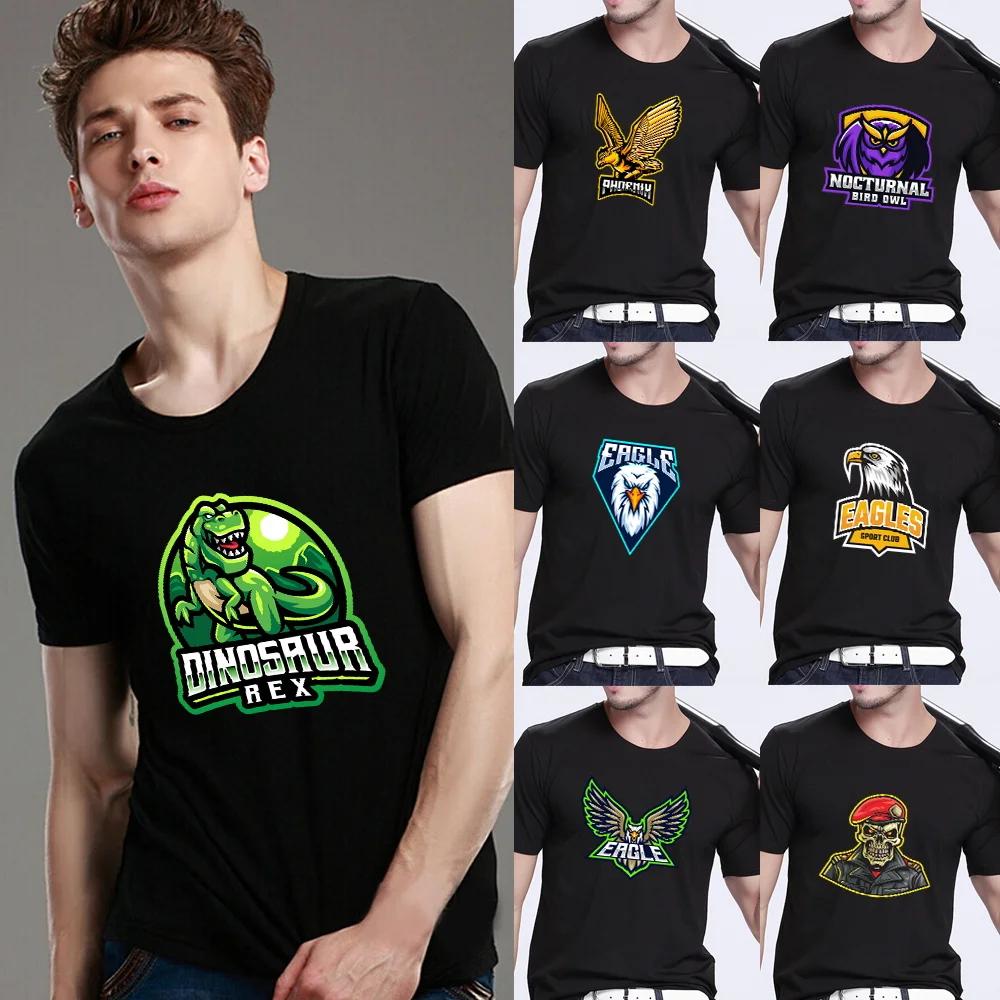 Men's T-shirt Basic Short Sleeve Top Streetwear Casual O-neck Youth Men's Commuter Comfortable Shirt Teamlogo Print Series