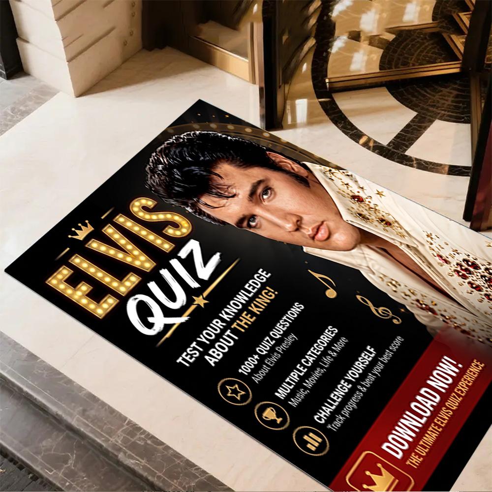 Elvis Presley: Tappeto Leggenda Rock 'n' Roll Adatto per Cucina Sala Giochi Corridoio Soggiorni Tappeto Antiscivolo Arredare Uffici