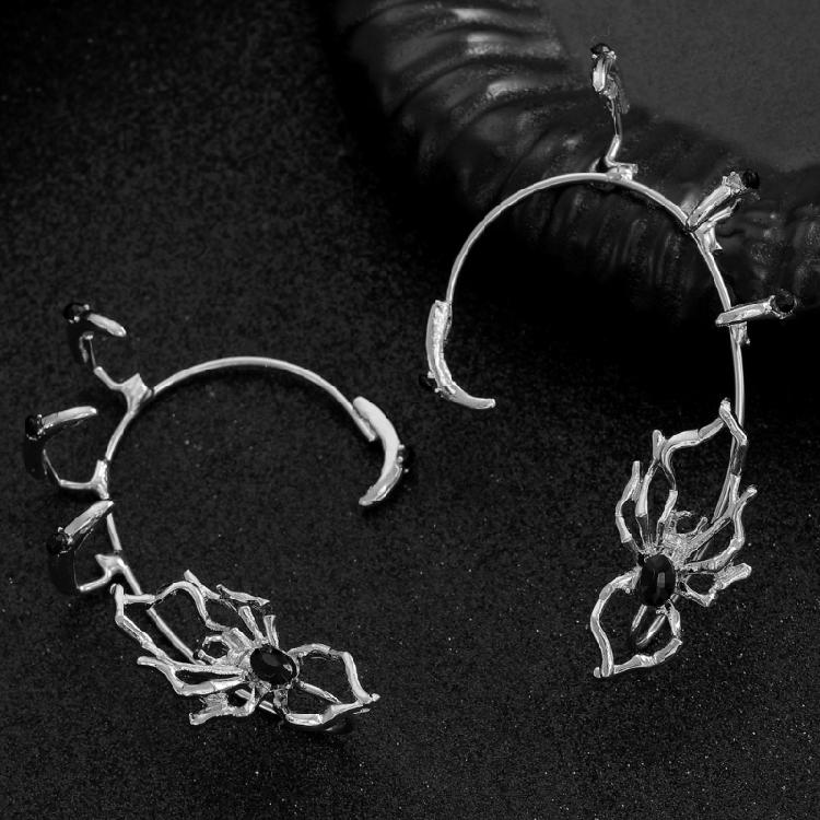 Fashionable Ear Cuff With Gothic Spiders Charm Easy Wear Without Piercing Earring For Teens Adults