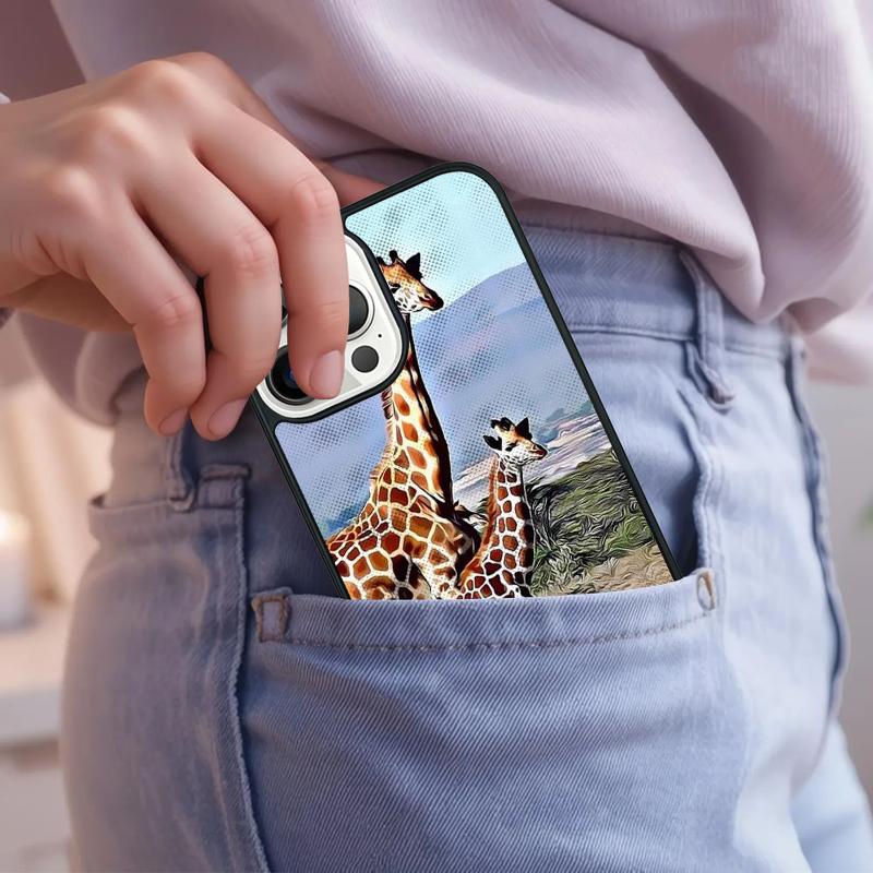 Cute African Giraffe Animal Phone Case For iPhone 17 Air 15 16e 14 13 Pro Max Coque 12 11 Pro Max PLUS Cover