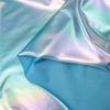 100cm Iridescent Stretch Nylon Fabric 4-Way Spandex Blend for DIY Sewing Slip Dress Stage Costumes Photography Background