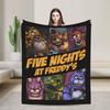 FNAF At Freddys Decken Samt Winter Tragbar Leicht Dünn Überwürfe für Sofa Büro Bettbezüge