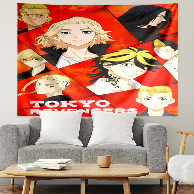 1PC Tokyo anime K-pop music group Tapestry Accessories for Bedroom,Livingroom, dormitory Room Wall Decor Fan Birthday Gifts