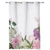 Peonies Roses Flower White Curtains for Bedroom Living Room Drapes Kitchen Children's Room Window Curtain Modern Home Decor