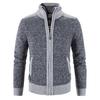 Zipper Closure Men Cardigan with Pocket Polyester Precisely Detail Men Sweater for Dating Wear