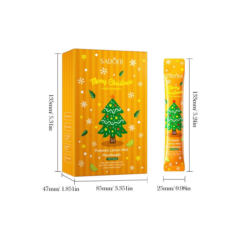 Christmas Probiotic Mouthwash Strip 10ml SADOER Lemon Mint Manufacturer