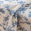 Blue Tablecloths Bohemian Floral Fabric Tassel Rectangle Dust-Proof for Home Decoration Kitchen Holiday Party Dining Table Cover