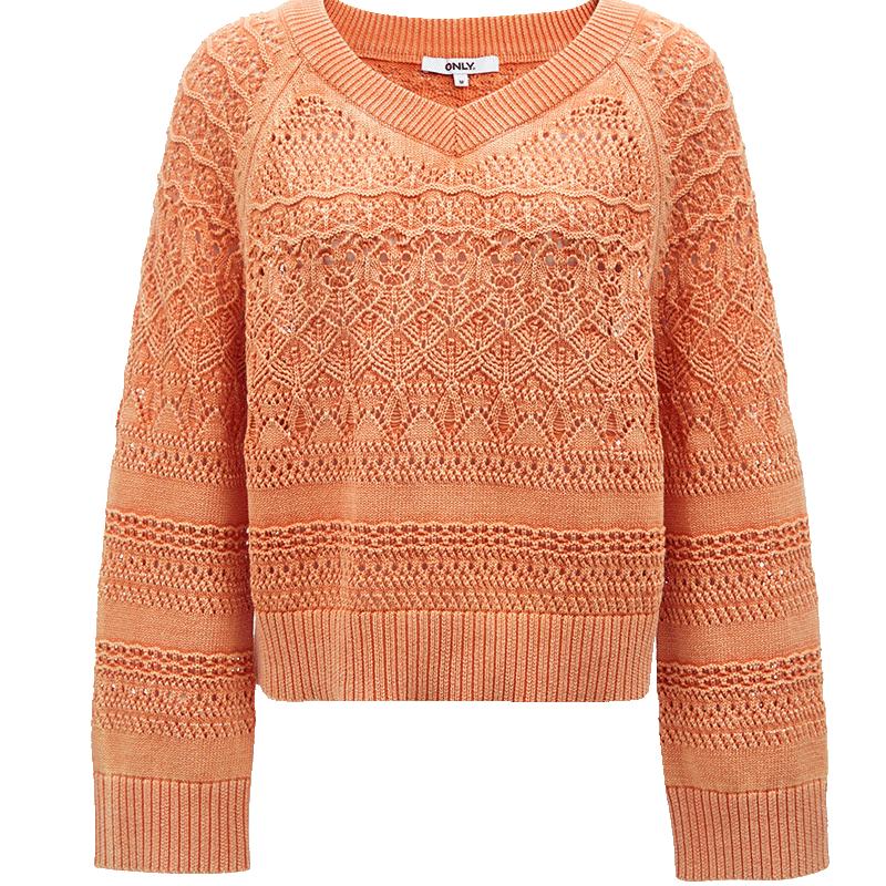 Only Women's V-Neck Hollow Knit Cardigan