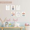 UNXIS Set of 6 Alphabet Poster, Abc Chart, Number Chart Educational Posters For Classroom Homeschool Preschool Supplies, for Kids Ages 3-5 Baby Girl