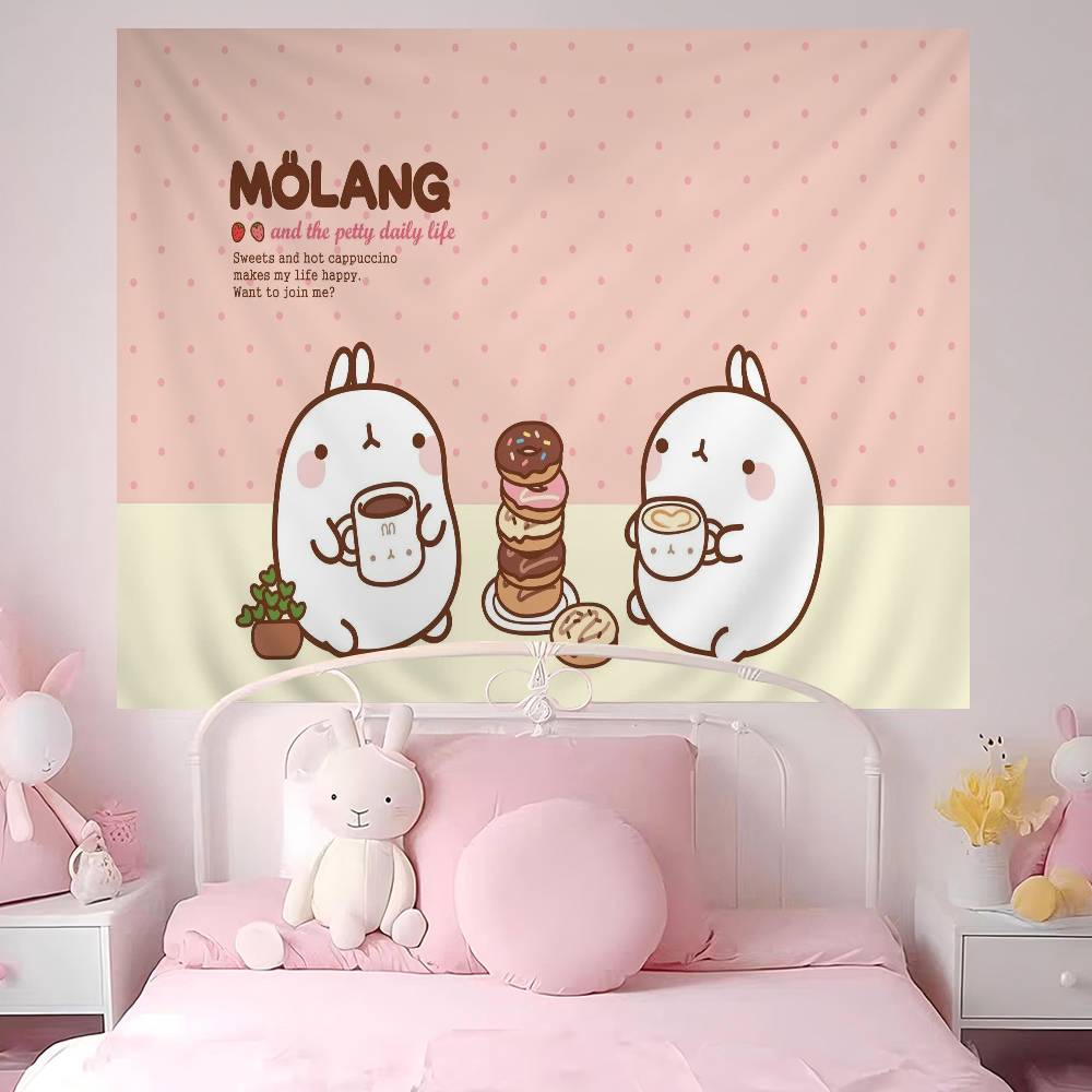 Cute Rabbit Mmolang Colorful Tapestry Wall Hanging Bohemian Wall Tapestries Mandala Wall Hanging Sheets