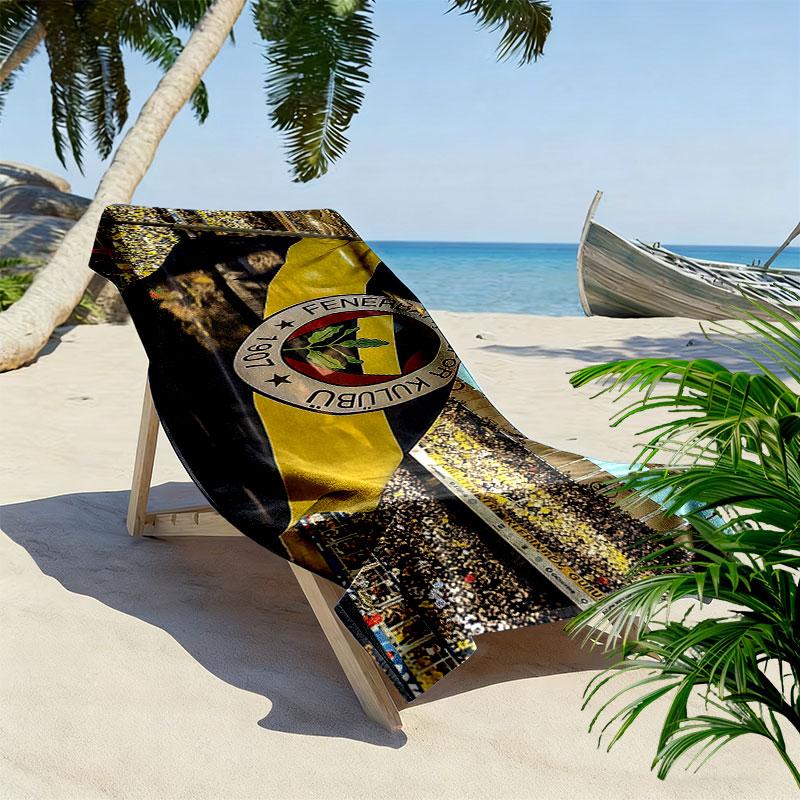 Fenerbahce Spieler Print Strandtuch, Großes Weiches Schnelltrocknendes Handtuch für Strand Camping Schwimmen