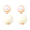 Fashion Trend Macaron Contrast Color Bead Earrings Simple Personality Age Reduction Daily Commuter Party Versatile Woman