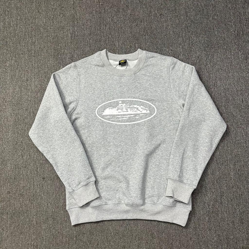 Meichao Corteiz Alcatraz Classic Print Men's and Women's Loose Basic Casual Crew Neck Sweater