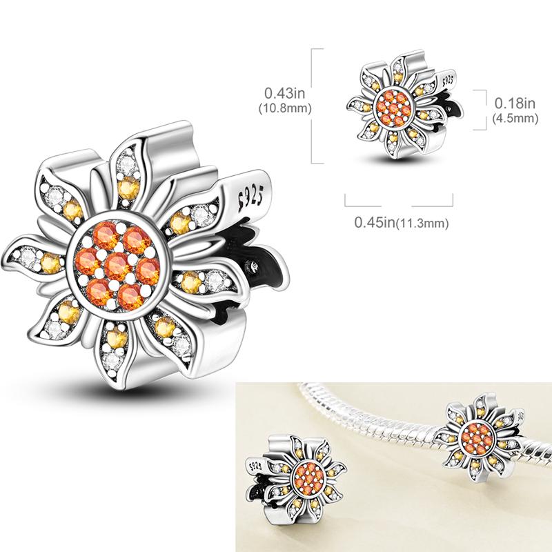 Colorful Exquisite Charm Bead Charms Bead Charms Genuine copper Luminous Firefly Moon Flower Pendants Compatible With Authentic Accessories Bracelets