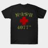 Men Black Print T-shirt Mash 4077 Retro No-Cut Transfer Paper Print Cotton Tshirt