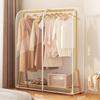 Garment Coat Dust Moisture Proof Protection Transparent Square Full Cover for Floor-standing Drying Rack for Clothes