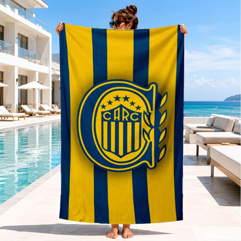 Rosario Central Crest Beach Towel, Quick-drying, Easy to Care for, Suitable for Both Fitness and Beach Vacations,Sports Essential